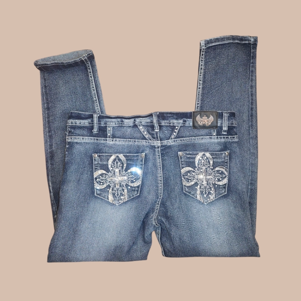 Y2K Vintage Montana Bootcut Jeans - Rhinestone Embellished Back Pockets